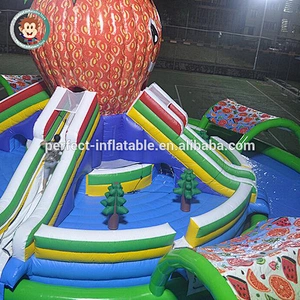 20m*20m*8m newest design slide pool amusement park inflatable water park equipment