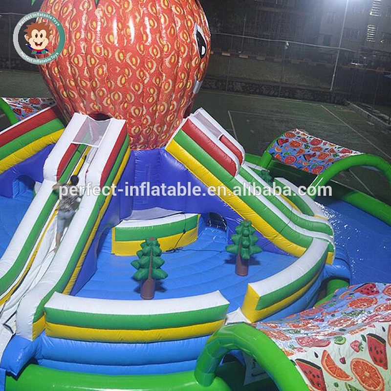 20m*20m*8m newest design slide pool amusement park inflatable water park equipment