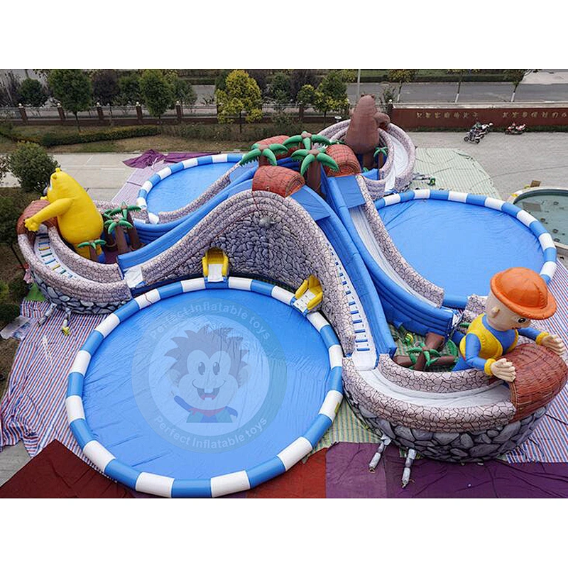 Customized Commercial Summer Inflatable Water Pool Slide For Family Play