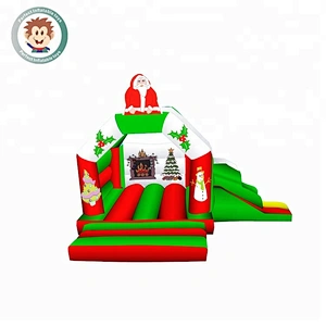 Adult Giant outdoor inflatable model inflatable father christmas cartoon bouncer for promotion