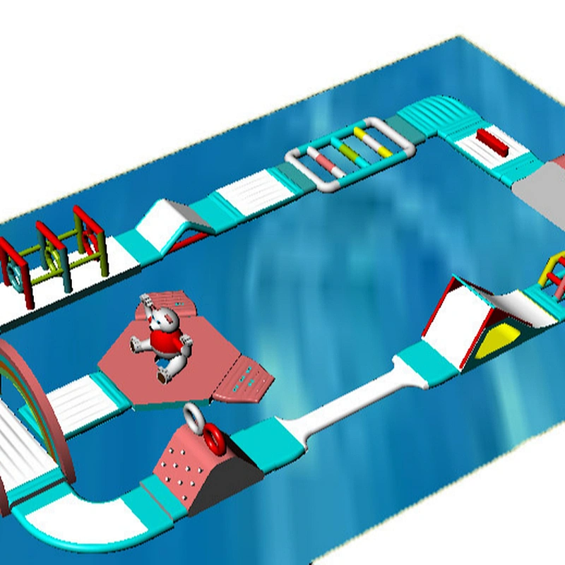 Professional manufacture aquapark equipment slide water games inflatable floating park for play