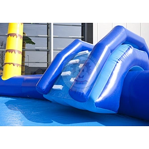 Custom Commercial PVC Material  Giant  Inflatable Water Slide With Swimming Pool