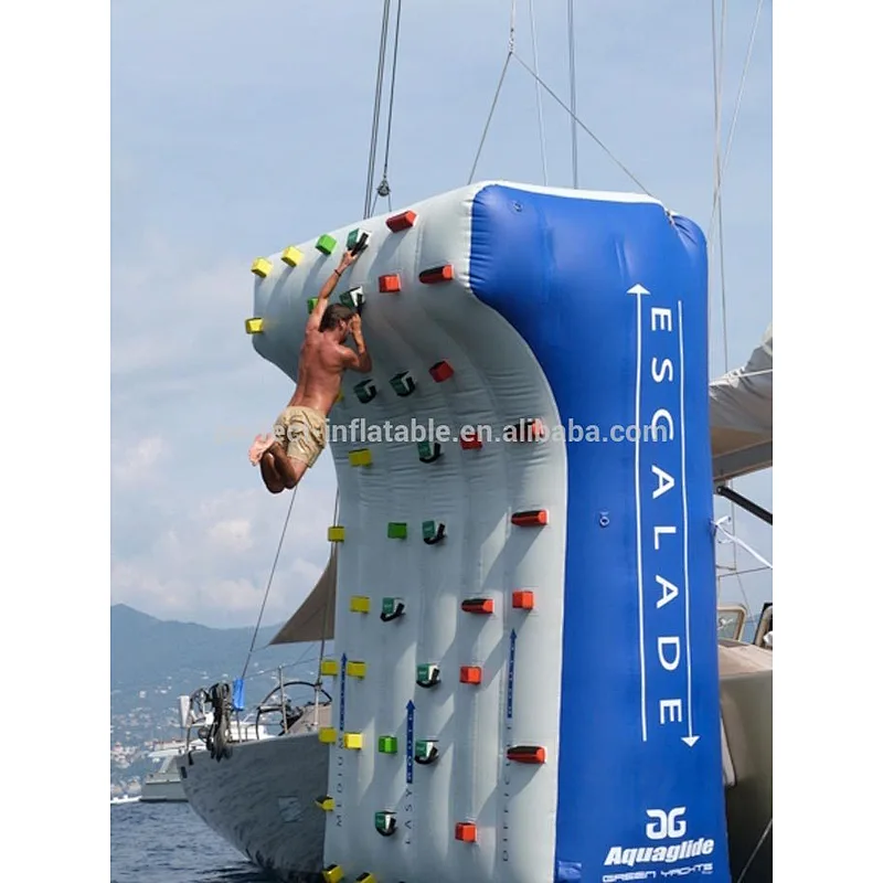 Test your arm inflatable water rock climbing wall for sale