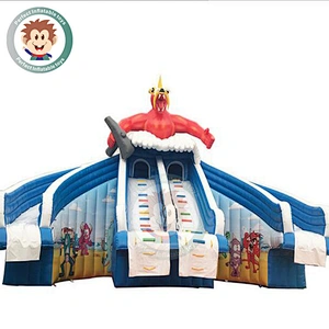 Cheap And Practical Commercial Inflatable Water Slides With Swimming Pool For Sale