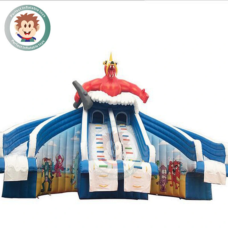 Cheap And Practical Commercial Inflatable Water Slides With Swimming Pool For Sale