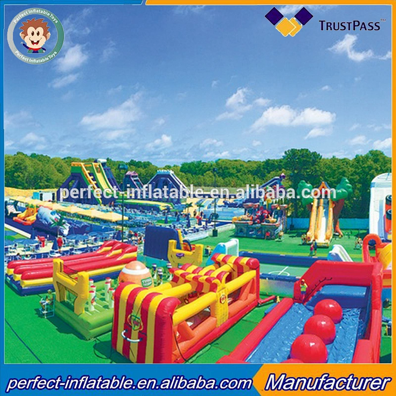 inflatable park giant playground inflatable slides bounce inflatable toys for joy world
