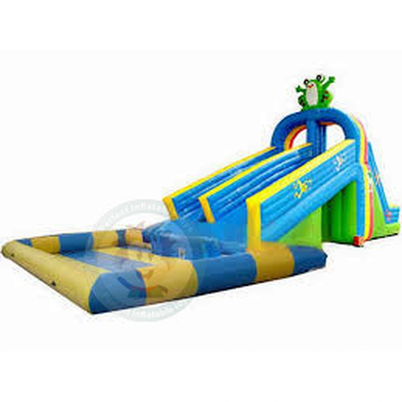 Hot Sale Durable Large Inflatable Swimming Pool Slides With Climbing Wall