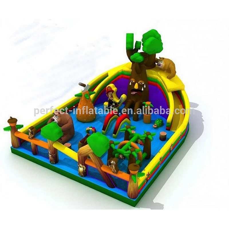 Beautiful Inflatable Play House with Telescope, Play Area and Slide