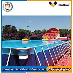 customized inflatable steel frame swimming pool kid amusement plastic portable swimming pool