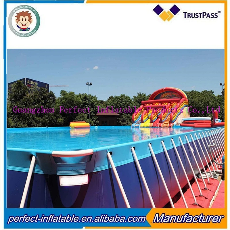 customized inflatable steel frame swimming pool kid amusement plastic portable swimming pool