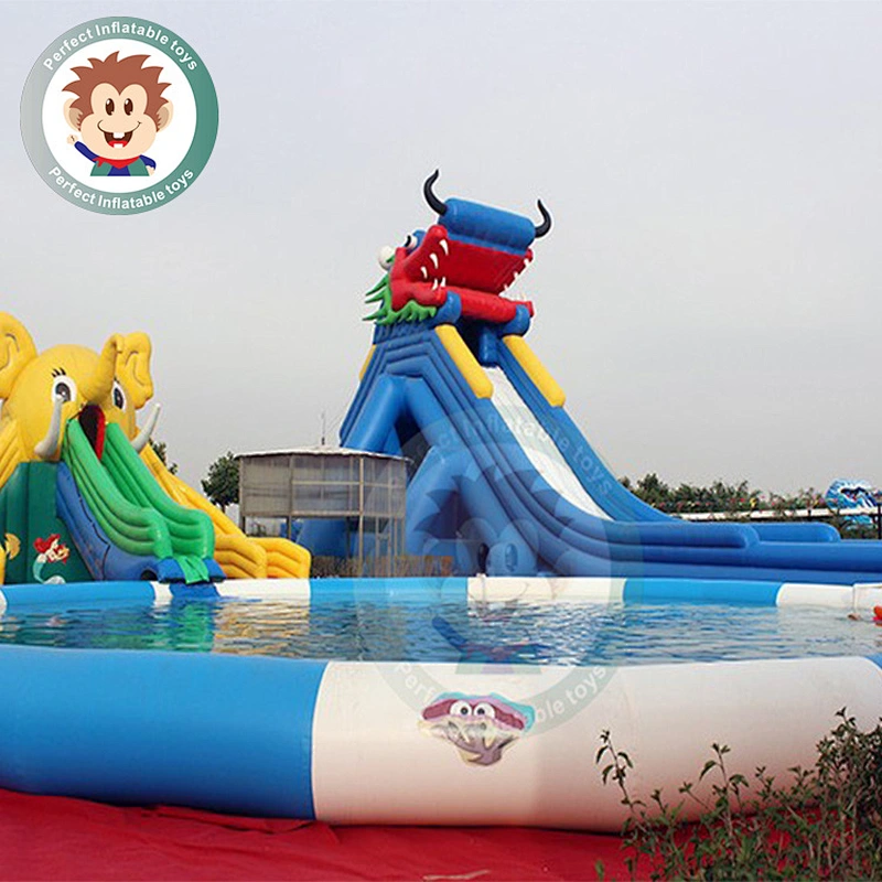Fashion Design PVC Material Inflatable Slide Swimming Pool For Sale