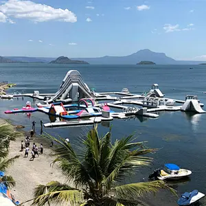 Adult giant slide commercial kids floating obstacle course equipment sport game aquapark price inflatable water park for sale