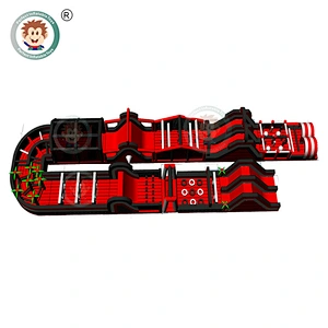 2018 giant inflatable 5k game adult inflatable obstacle course for sale