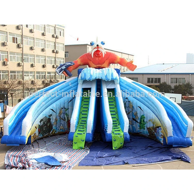 0.9mm PVC tarpaulin commercial airtex inflatable water slip n slide