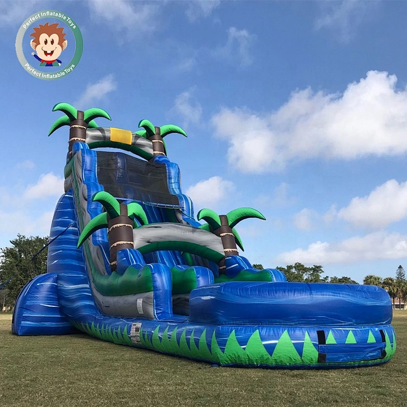 Perfect Inflatable Toys Customized 0.55mm PVC Outdoor Inflatable Water Slide For Pool