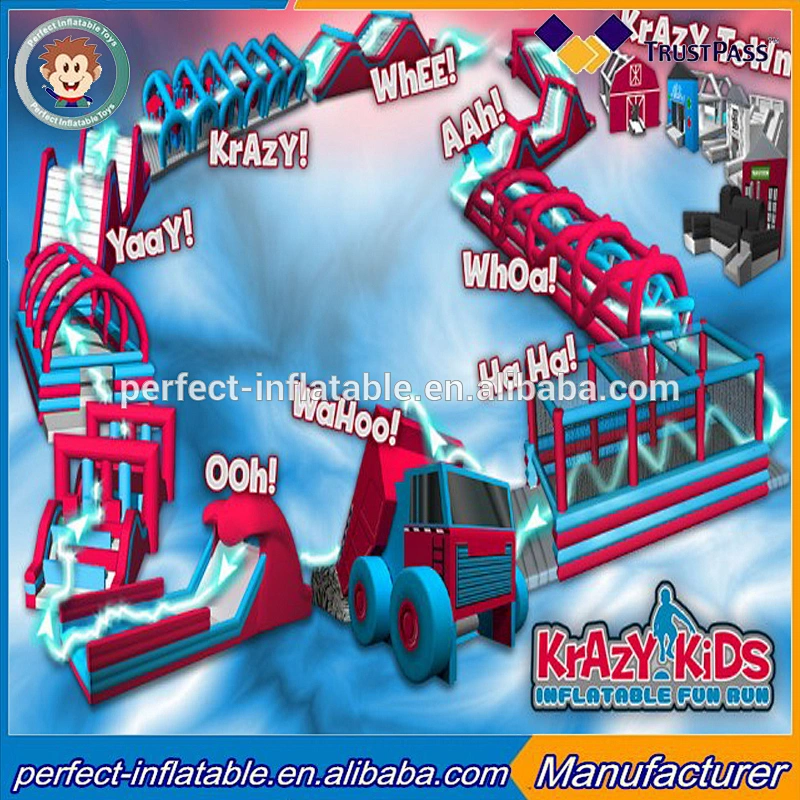 giant inflatable obstacle run 5k adult inflatable 5k for sale commercial inflatable sports game