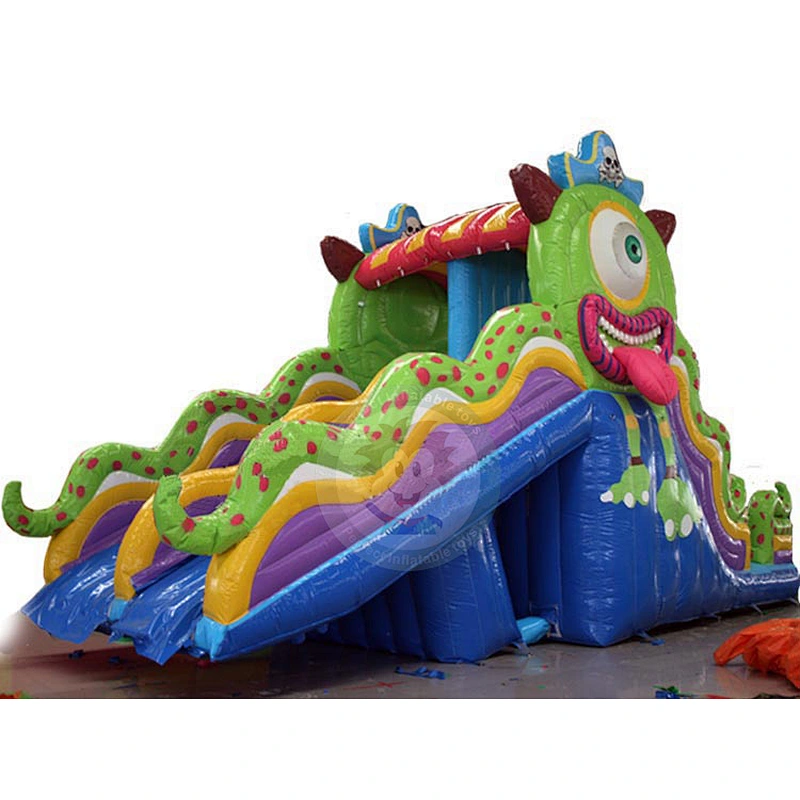 Popular Summer Giant Shaped Plastic Inflatable Water Pool Slide For Swimming Pool