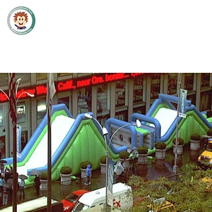 Top quality Inflatable obstacle course bouncer house dry slide for sale
