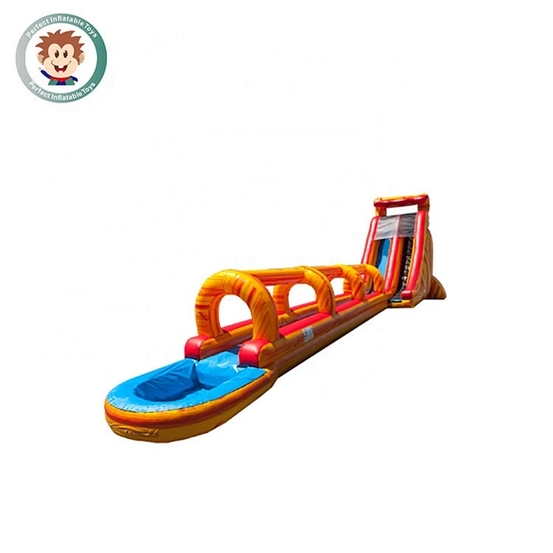 Guangzhou supplier adult amusement park inflatable water slide with pool for kids