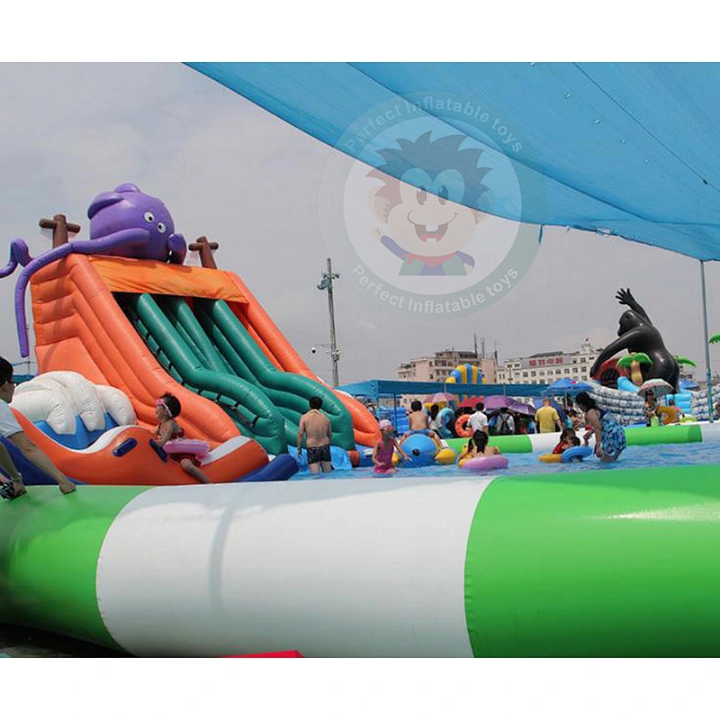 Hot Sale High Quality Swimming Pool Inflatable Water Slides With Pool