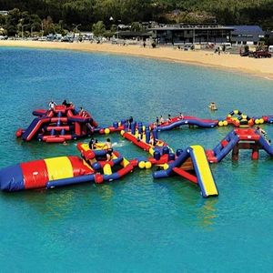 Large adult aqua park floating equipment inflatable water park price