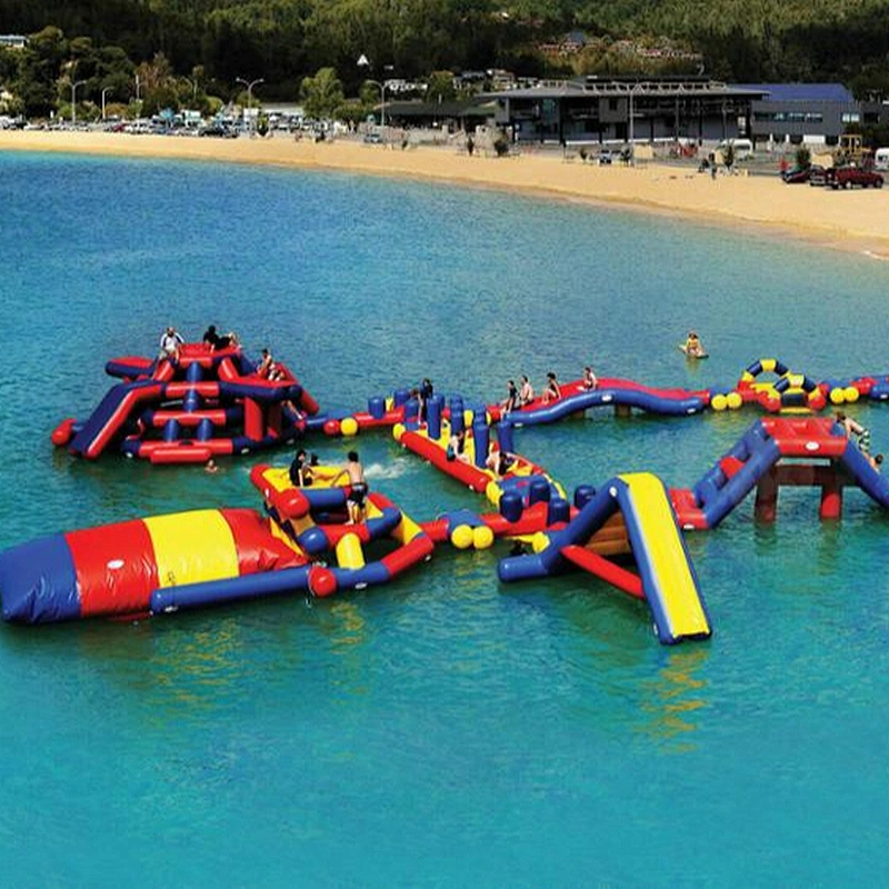 Large adult aqua park floating equipment inflatable water park price