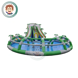 Hot Selling Durable PVC Material  Inflatable Pool With Slide  For Kids