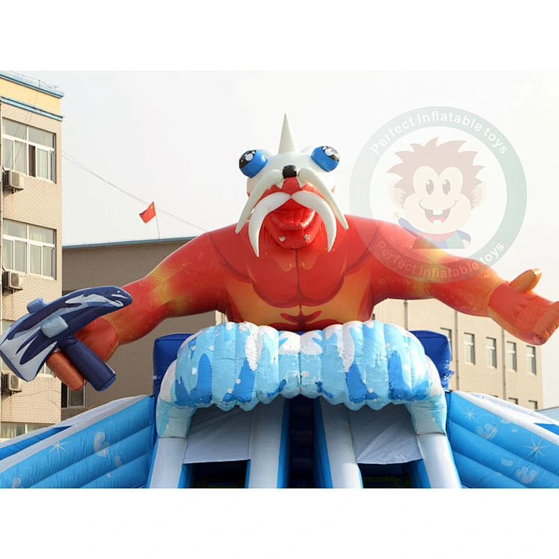 Cheap And Practical Commercial Inflatable Water Slides With Swimming Pool For Sale