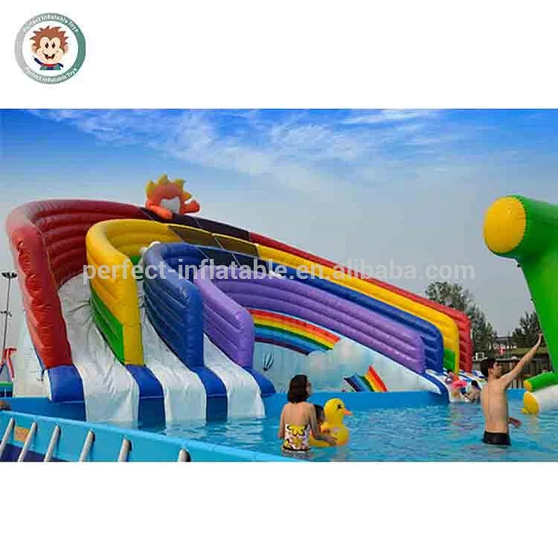 rainbow inflatable water slide for sale