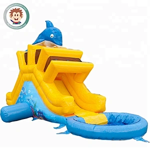 Factory Price Kids Size 0.55mm PVC Inflatable Bounce Water Slide Inflatable Pool Slide