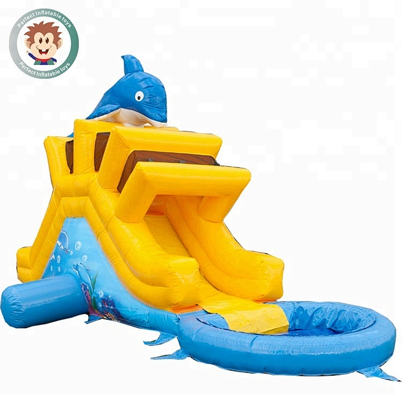 Factory Price Kids Size 0.55mm PVC Inflatable Bounce Water Slide Inflatable Pool Slide