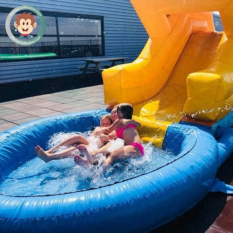 Factory Price Kids Size 0.55mm PVC Inflatable Bounce Water Slide Inflatable Pool Slide