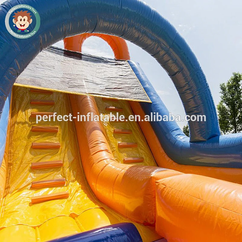 China 27m Long 0.55mm Pvc Cheap Giant Boot Camp Inflatable Obstacle Course for sale