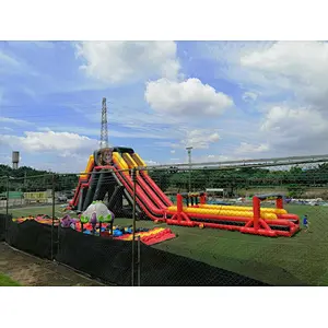 Hot sale grade commercial giant large bouncer water/dry  inflatable slide for adult