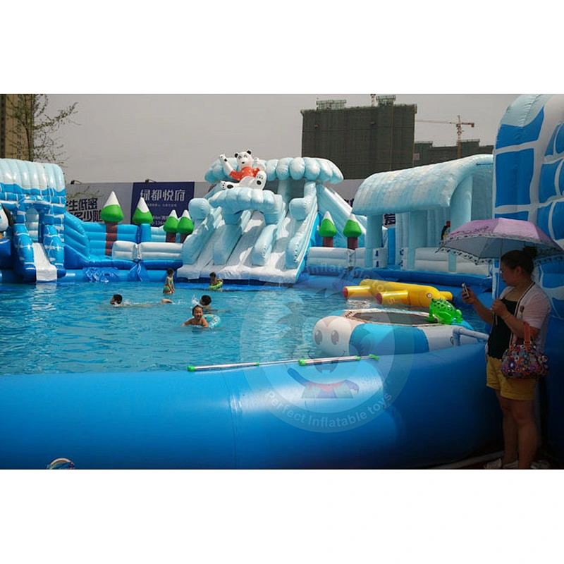 Professional Made Flexible Inflatable Water Slide Swimming Pool For Sale