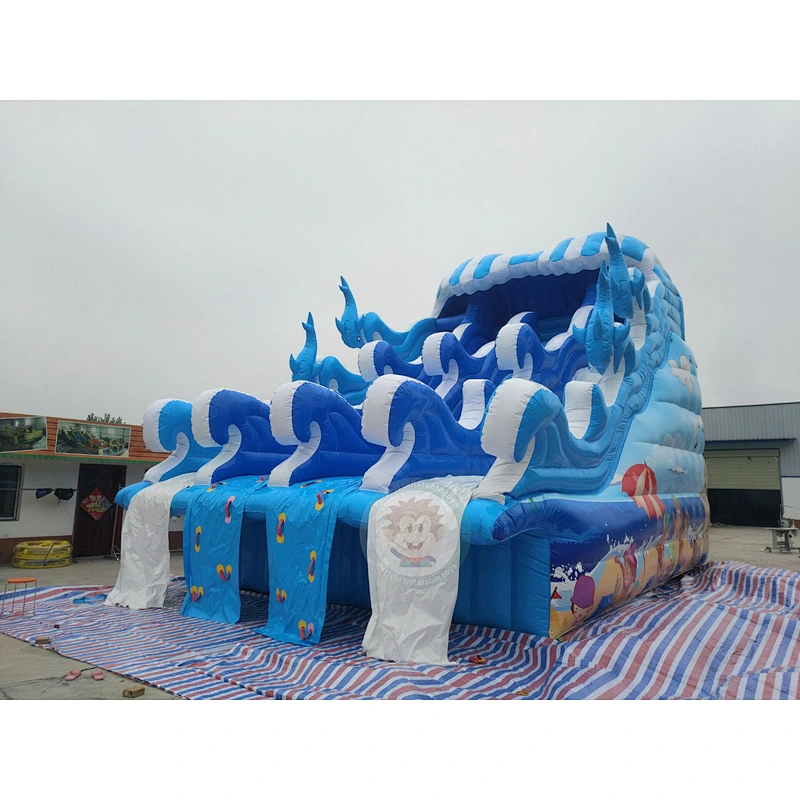 Customized Water Amusement Park Equipment Inflatable Slides For Sale
