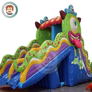 Popular Summer Giant Shaped Plastic Inflatable Water Pool Slide For Swimming Pool