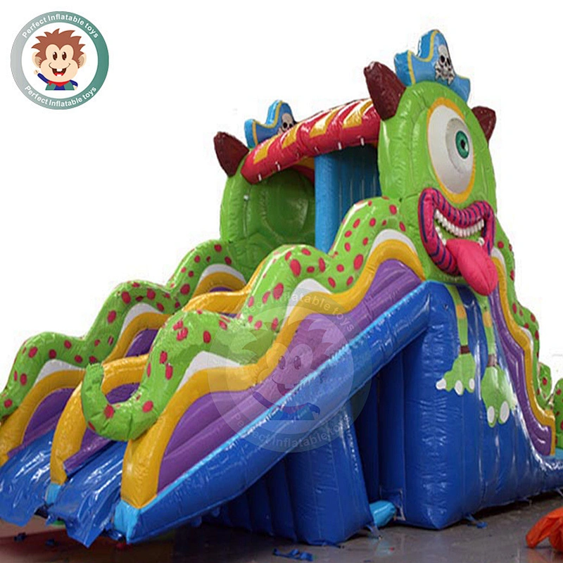 Popular Summer Giant Shaped Plastic Inflatable Water Pool Slide For Swimming Pool