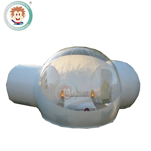 Lodge Balloon Outdoor Air Log Cabin House Camping Transparent Igloo Dome Clear Bubble Inflatable Tent