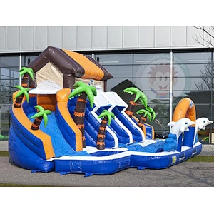 2018 Outdoor Practical Portable  Water Slide Inflatable  Pool For Land