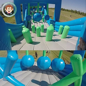 Adult Interactive Boot Camp Inflatable Paintball 5k Obstacle Course For Sale Inflatable Sports Games