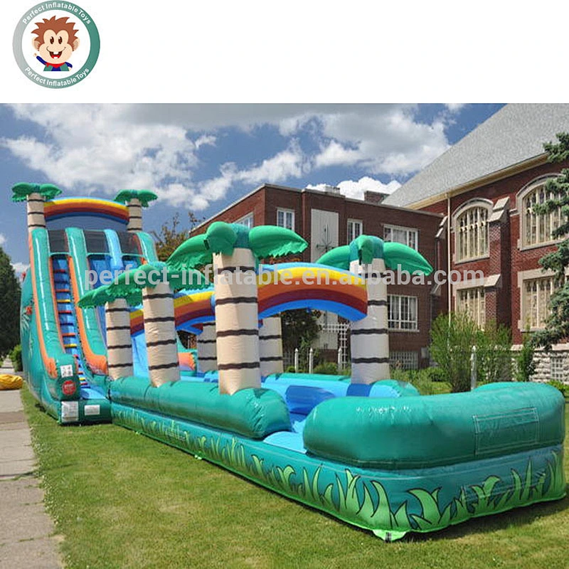 Giant Inflatable Water Slide Nearby Pool Inflatable Funny Slide For Inground Pool