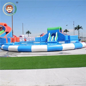 Perfect Inflatable Toys Dinosaur Large Amusement Park Equipment Inflatable Water Park With Slide
