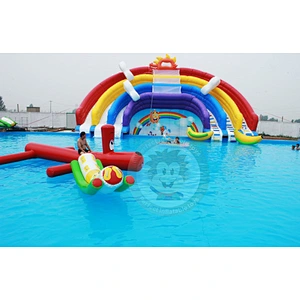 2019 Outdoor Large  Colorful Inflatable Slide Swimming Pool For All People