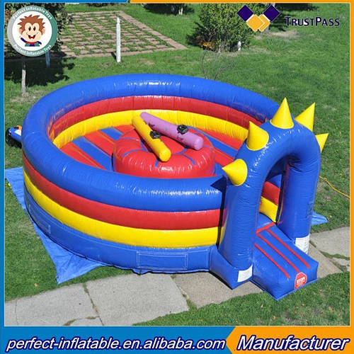 Round Shape Single Stick Inflatable Wipeout Sport Game Inflatable Fighting Game