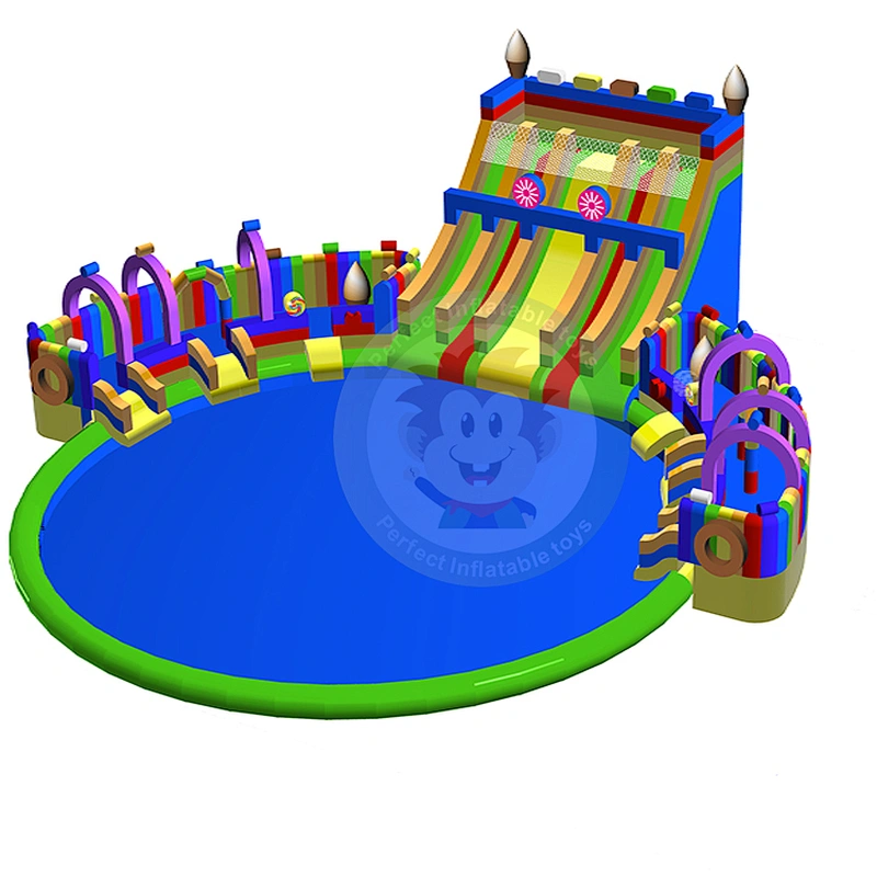 Factory Wholesale Production Inflatable Slide  Swimming Pool For Children