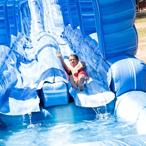 China factory price giant inflatable water slide with pool for adult commercial slide for rental