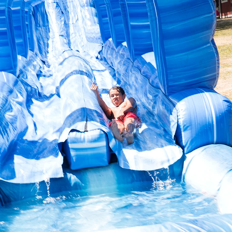 China factory price giant inflatable water slide with pool for adult commercial slide for rental