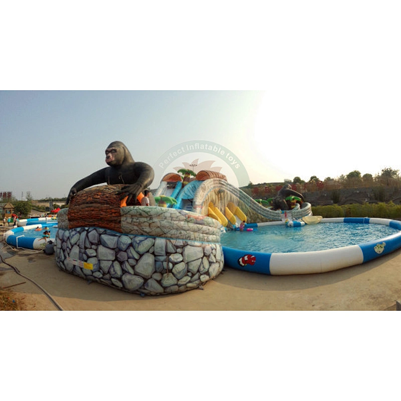 2019 Hot sale Blue giant inflatable water pool slide for kids and adults