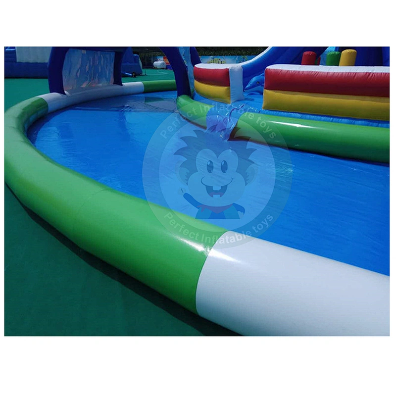 Customized Perfect Plastic Inflatable Pool Slides With Climbing Wall